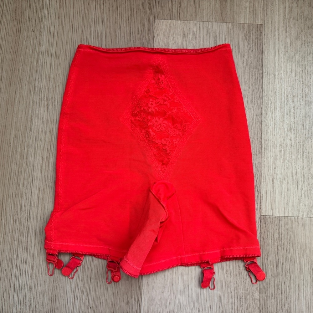 Vintage 60s Cherry Red Garter Shorts